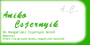 aniko csjernyik business card